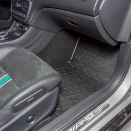 Rubbermatten passend voor Mercedes B-Klasse W246 2011-2019/A-Klasse W176 2012-2018/CLA/GLA 2014-2020 (G profiel 4-delig + montageclips)