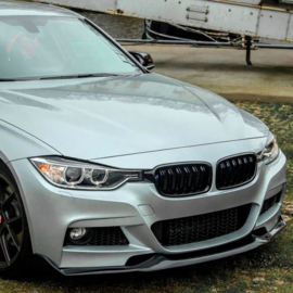 Oneway Voorspoilerlip passend voor BMW 3-Serie F30 M-Tech 2012-2019 - Glanzend zwart