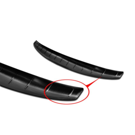 Zwart RVS Achterbumperprotector passend voor Audi A7 (C8) Sportback 2018- 'Ribs'