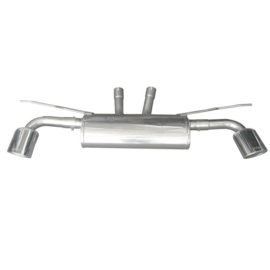 100% RVS Dubbele Sportuitlaat passend voor Volkswagen Touareg 5.0 V10 TDi (313pk) 2007- 150x105mm