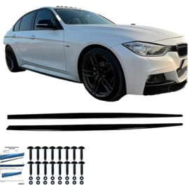 Oneway Set Sideskirts passend voor BMW 3-Serie F30 M-Sport 2012-2019 - Glanzend zwart