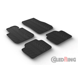 Rubbermatten passend voor BMW 3 serie F30/F31 2012-2019 (T profiel 4-delig + montageclips)