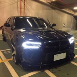 VLAND LED-koplampen voor Dodge Charger 2011-2014 Frontlampen Dubbele koplampen Zonder lampen