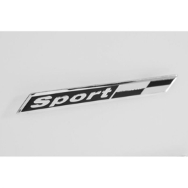 Aluminium Embleem/Logo - SPORT + Chequer - 12x1,3cm