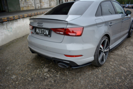 Maxton Design ZIJSPLITTERS ACHTER AUDI RS3 8V FL SEDAN Gloss Black
