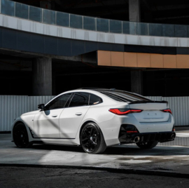 Oneway Achterspoiler passend voor BMW i4 G26 M-Pack 2021- & 4-Serie G26 M-Pack/M440i 2021- - Glanzend zwart