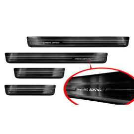 Zwart RVS Instaplijsten passend voor Mazda CX-30 2019- - Brushed Steel 'Special Edition' 4-delig