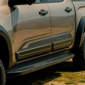 Oneway Set deurpanelen passend voor Volkswagen Amarok MK2 2022- - Matzwart