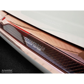 RVS Achterbumperprotector 'Deluxe' passend voor BMW 5-Serie G31 Touring 2017-2020 excl. M-Sport 'Performance' 'Brushed' Koper/Koper Carbon