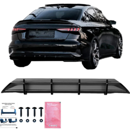 Oneway Achterbumperskirt (Diffuser) passend voor Audi A3 (8Y) Sedan/Sportback 2020-2024 excl. S-Line/S3/RS3 - Glanzend zwart