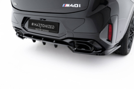 Maxton Design Achtersplitter (met verticale spijlen) V.2 BMW X4 M-Pack G02 Facelift