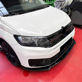 AutoStyle Voorspoilerlip passend voor Volkswagen Caddy V 2020- (Glanzend Zwart ABS)