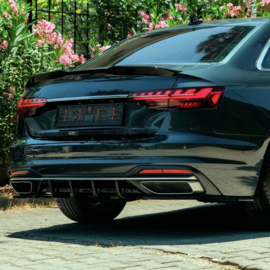Oneway Achterspoiler passend voor Audi A4 (B9) Sedan Facelift 2019-2024 - Glanzend zwart