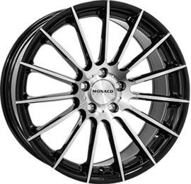 MONACO WHEELS FORMULA 18inch 8,0j 5/112 ET35 Naaf 66,5mm Zwart Glans / Gepolijst