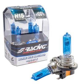 Simoni Racing Halogeen Lampen 'Blue Ice Racing' H15 (4200K) 12V/55-15W, set à 2 stuks ECE-R37