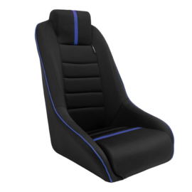Sportstoel 'Classic RS' - Zwart/Blauw - Vaste rugleuning + Geïntegreerde hoofdsteun - incl. sledes