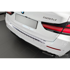 RVS Achterbumperprotector passend voor BMW 5-Serie G31 Touring Facelift 2020- excl. M-Sport 'Ribs'