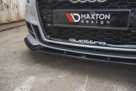 Maxton Design VOORSPLITTER V.3 AUDI S3 / A3 S-LINE 8V FL SEDAN Gloss Black
