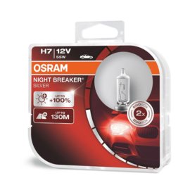 Osram Night Breaker Silver Halogeen lampen - H7 - 12V/55W - set à 2 stuks