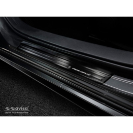 Zwart RVS Instaplijsten passend voor Mazda 3 HB 5-deurs 2019- - Brushed Steel 'Special Edition' 4-delig