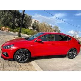 Set sideskirts passend voor Hyundai i30 III Hatchback + Fastback 2016- (ABS Glanzend zwart)