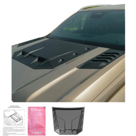 Oneway Motorkapluchtinlaat (Scoop) passend voor Volkswagen Amarok MK2 2022- - Matzwart