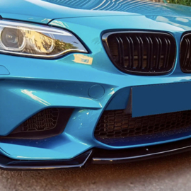 Oneway Voorspoilerlip passend voor BMW M2 F87 2016-2020 - Glanzend zwart