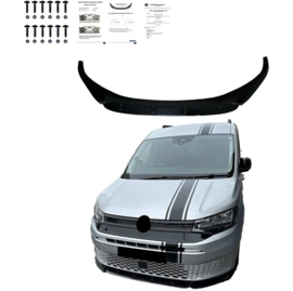 Oneway Voorspoilerlip passend voor Volkswagen Caddy MK5 2020- – Glanzend zwart