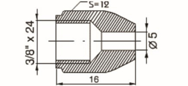 Remwartel 3/8unf