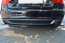 Maxton Design CENTRALE ACHTERSPLITTER AUDI A5 S-LINE 8T COUPÉ / SPORTBACK (MET VERTICALE BALK) Gloss Black