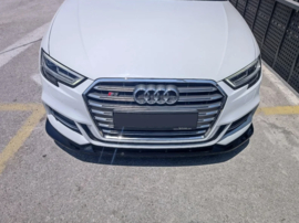 Motordrome Voorspoiler passend voor Audi A3 (8V) S-Line/S3 Hatchback/Sportback 2016-2020 Facelift (ABS Glanzend zwart)