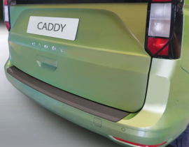 ABS Achterbumper beschermlijst passend voor Volkswagen Caddy V Box/MPV 2020- (Achterklep & Achterdeuren) (Voor gespoten bumpers) & Ford (Grand) Tourneo Connect 2022- - Zwart