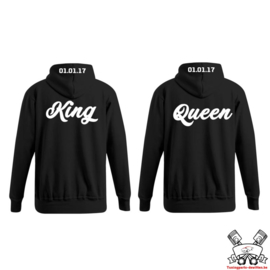 Hoodie King & Queen + Datum 2k17