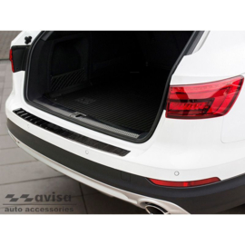 Echt 3D Carbon Achterbumperprotector passend voor Audi A4 Allroad (B9) 2016-2019 & FL 2019- 'Ribs'
