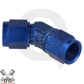 Adapter 45° female / female draaibaar D04 - Blauw