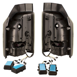 Set LED Achterlichten passend voor Volkswagen Transporter T6 2015-2020 (met achterklep) - Zwart - incl. Dynamic Running Light