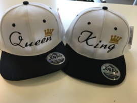 King & Queen Cap wit/zwart (Kroon)