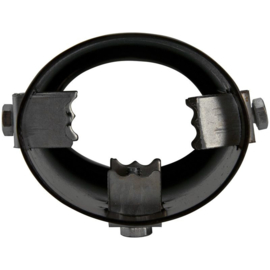 Uitlaatsierstuk Staal/Zwart - ovaal 80x60mm - lengte 105mm - ->55mm aansluiting