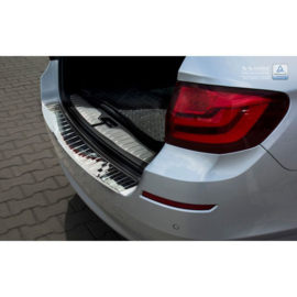 Chroom RVS Achterbumperprotector passend voor BMW 5-Serie F11 Touring (incl. M-pakket) 2010- 'Ribs'