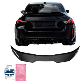 Oneway Achterspoiler passend voor BMW M2 G87 Coupe 2023- - Glanzend zwart