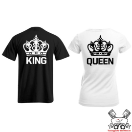 T-shirt King & Queen + Kroon (Black & White)nnn