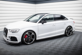 Maxton Design SIDESKIRTS DIFFUSERS V.3 AUDI RS3 SEDAN 8V FACELIFT Gloss Black