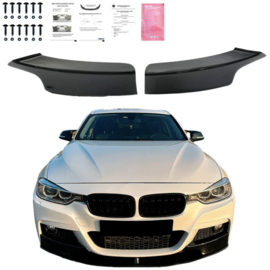 Oneway Front Flaps passend voor BMW 3-Serie F30 M-Pack 2012-2019 - Glanzend zwart