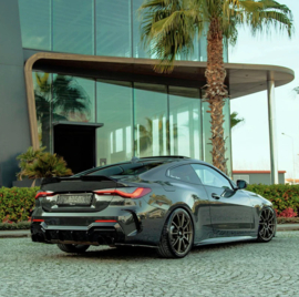 Oneway Achterspoiler passend voor BMW M4/4-Serie G22/G23 Coupe/Cabrio M-Pack/M440i 2020- - Glanzend zwart