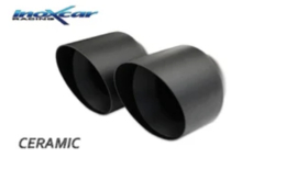 InoXcar 100% RVS Sportuitlaat passend voor Audi A1 1.4TFSi (122pk) 2011- 2x80mm Ceramic Black