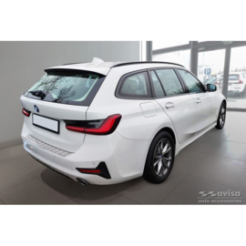 RVS Achterbumperprotector passend voor BMW 3-Serie G21 Touring 2019-2022 'Ribs'
