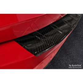 Echt 3D Carbon Achterbumperprotector passend voor Audi Q3 Sportback 2019- 'Ribs'