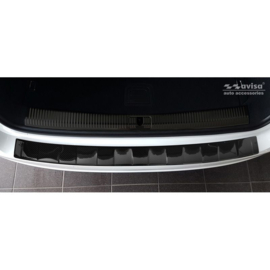 Echt 3D Carbon Achterbumperprotector passend voor Audi A4 (B9) Avant 2015-2019 & Facelift 2019- 'Ribs' (incl. S4 Avant)