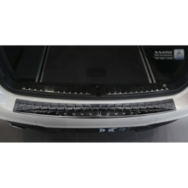 Zwart-Chroom RVS Achterbumperprotector passend voor BMW X3 F25 2014-2017 'Ribs'