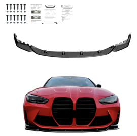 Oneway Voorspoilerlip passend voor BMW M3 G80 & M4 G82 2021- - Glanzend zwart